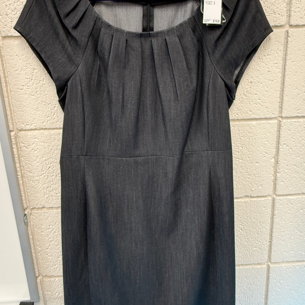 Premise Charcoal Pleated Midi Dress